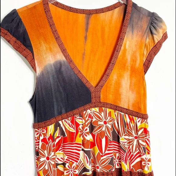 Zara Tribal Hawaiian Maxi Dress (M) - Picture 3 of 9